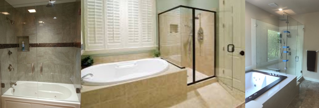 Bathtub Enclosure and Tub Surround Variety from Dallas Bath & Glass